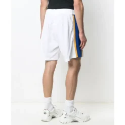 Short de sport à bandes latérales et logo