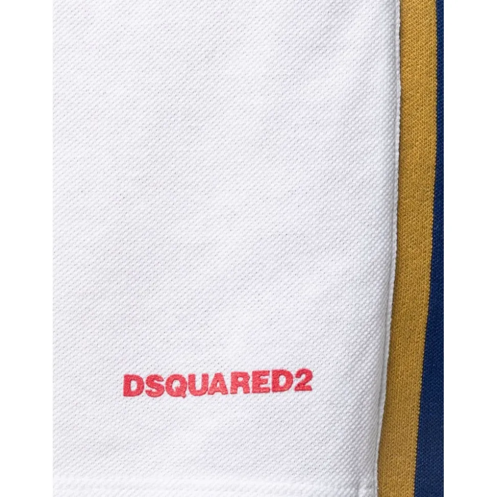 Short de sport à bandes latérales et logo