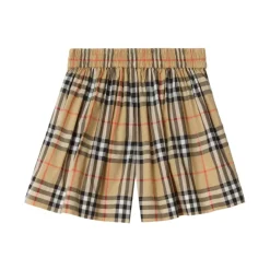 Short en coton à motif à carreaux