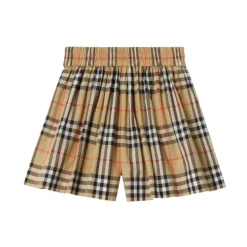 Short en coton à motif à carreaux