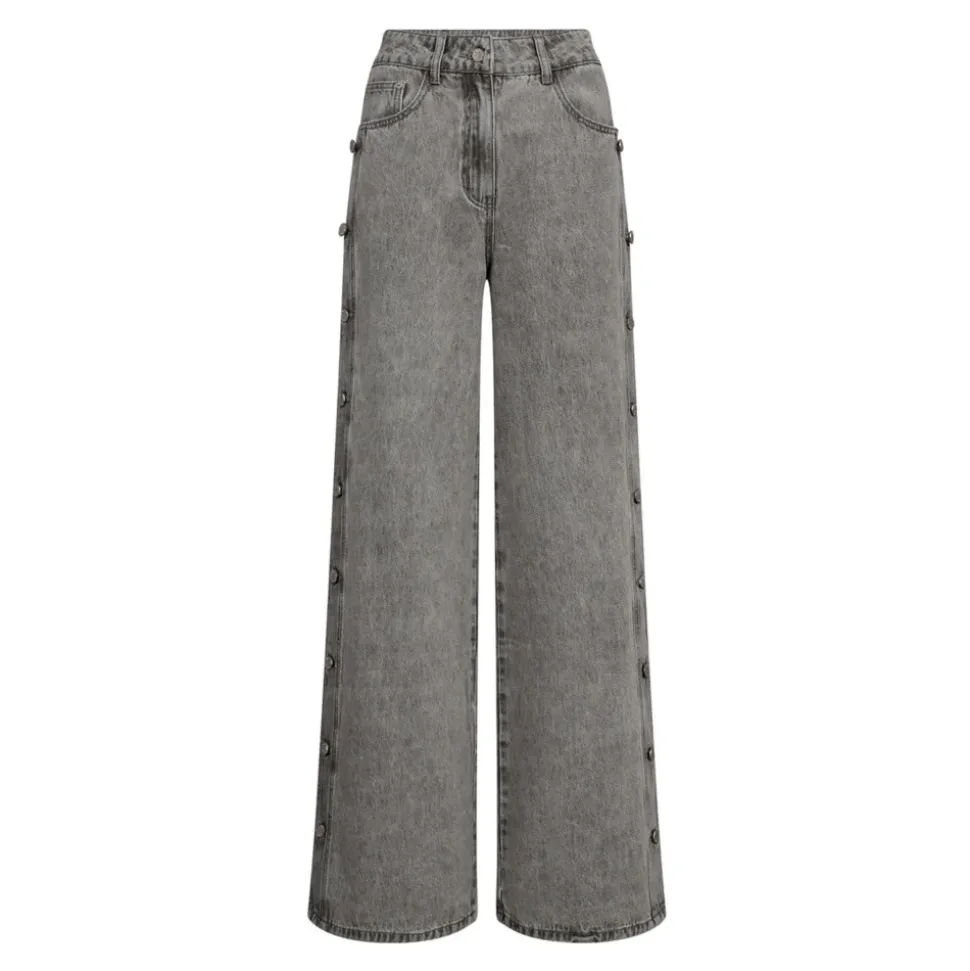 Side Panel Button Jeans