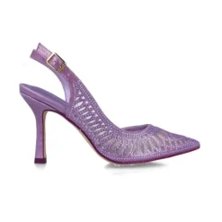 Slingback en tulle et strass