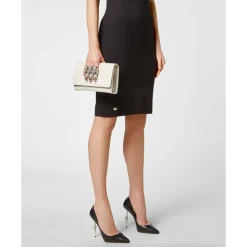 Small Croco Embossed Clutch Eagle