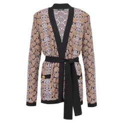 Snake Pattern Knit Cardigan