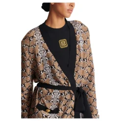 Snake Pattern Knit Cardigan