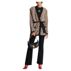 Snake Pattern Knit Cardigan