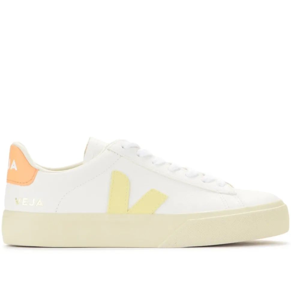 Sneaker Campo Blanc avec Détails Pêche