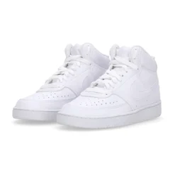 Sneaker en Cuir Blanc avec Logo Brodé