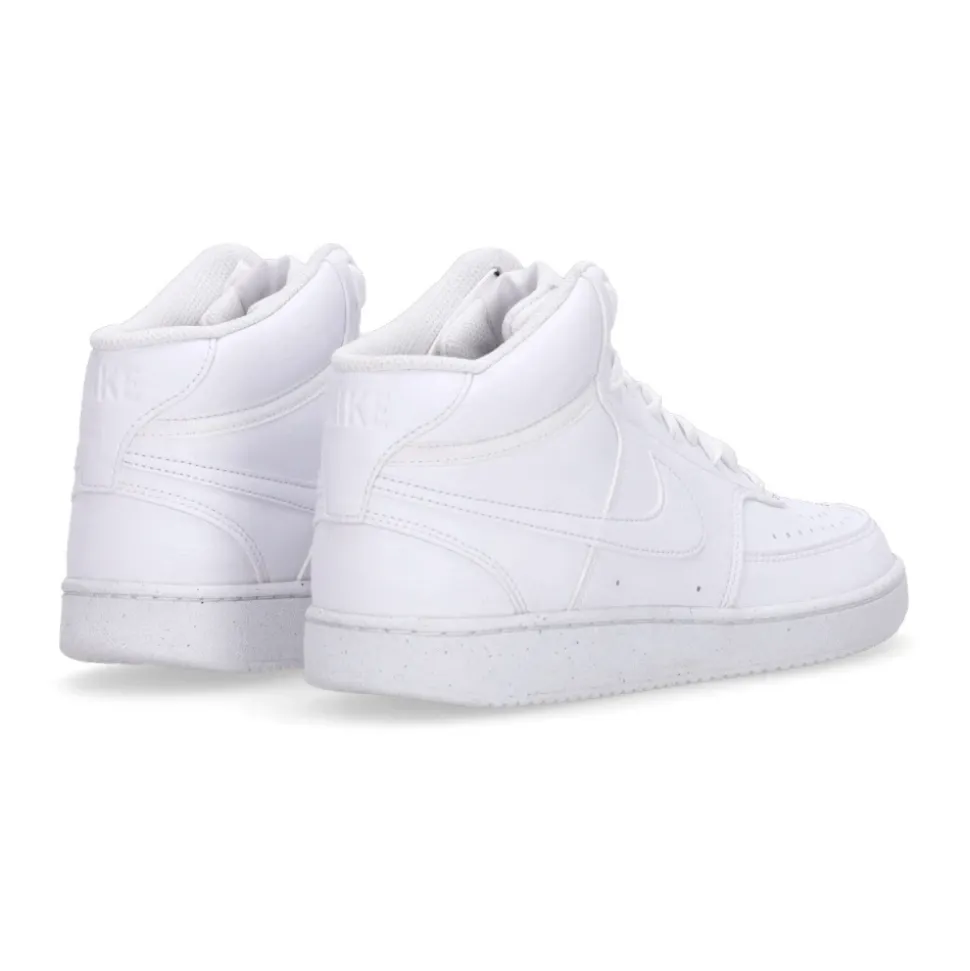 Sneaker en Cuir Blanc avec Logo Brodé