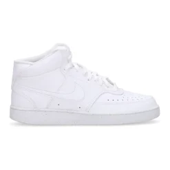 Sneaker en Cuir Blanc avec Logo Brodé