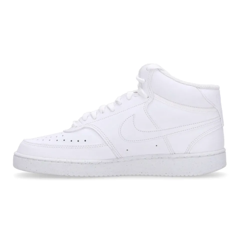 Sneaker en Cuir Blanc avec Logo Brodé