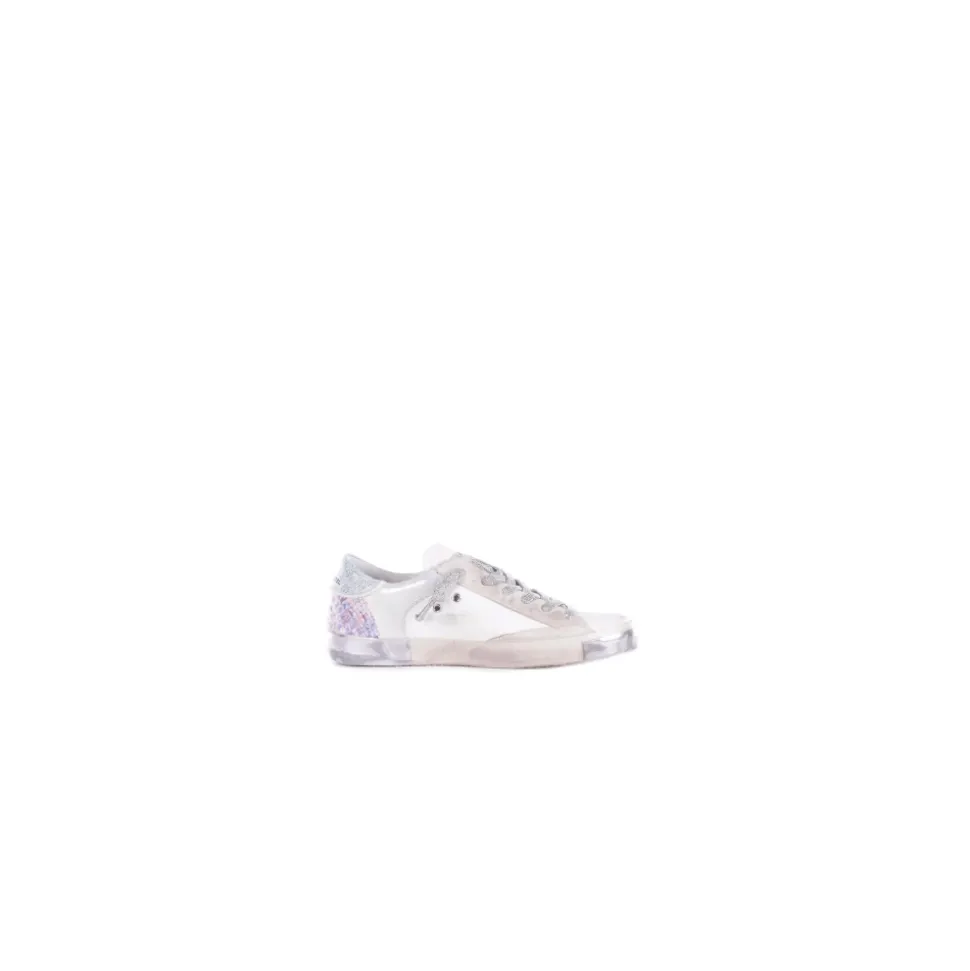 Sneakers avec logo et dessus en cuir