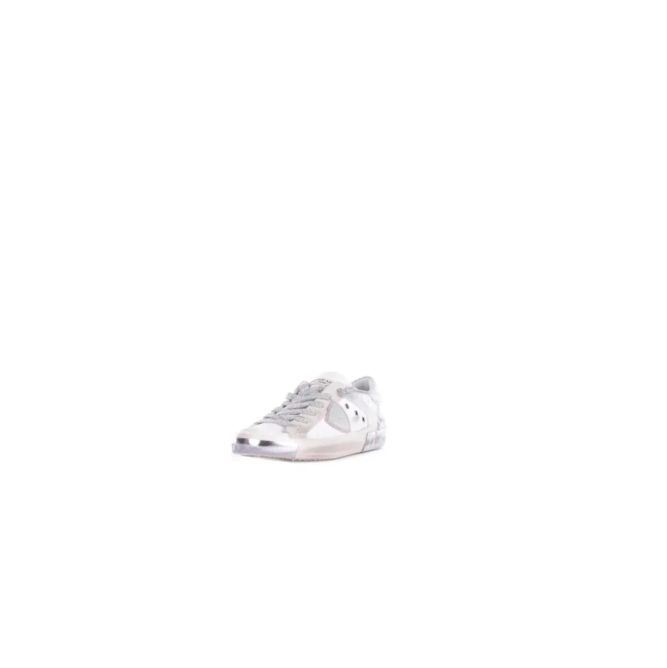 Sneakers avec logo et dessus en cuir