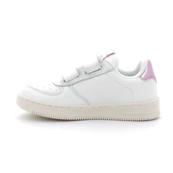 Sneakers blanches pour enfant avec fermeture scratch