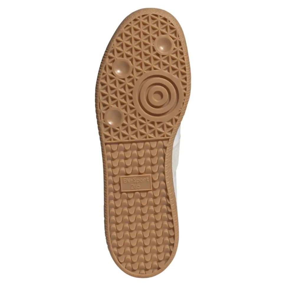 Sneakers Blancs en Cuir Lacets Semelle en Caoutchouc