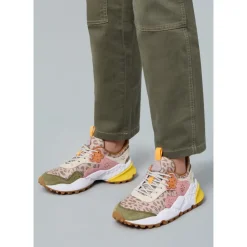 Sneakers en suède et tissu technique