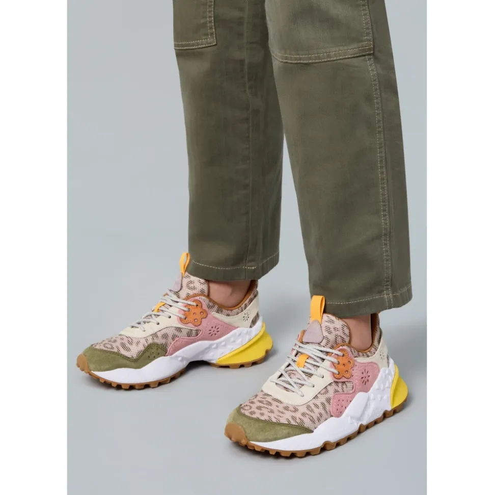 Sneakers en suède et tissu technique