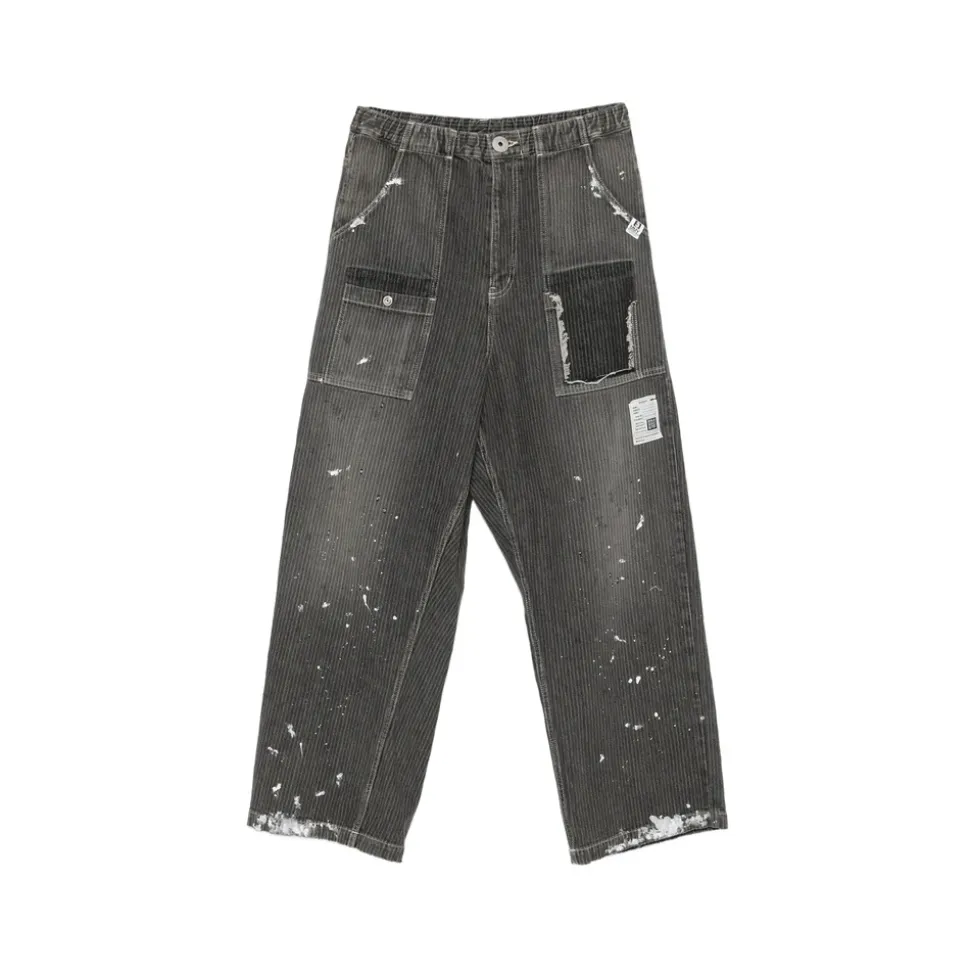 Stripe Patchwork Jeans