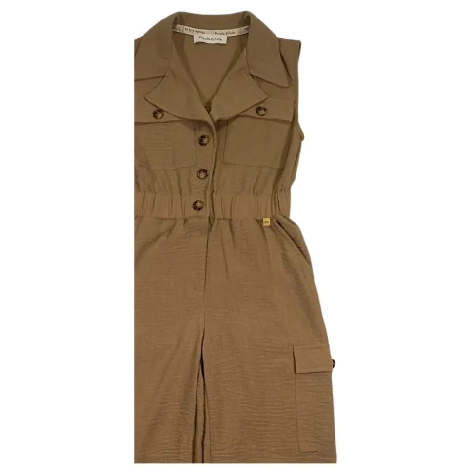 Survêtement beige avec col et zip