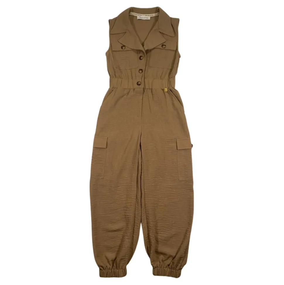 Survêtement beige avec col et zip