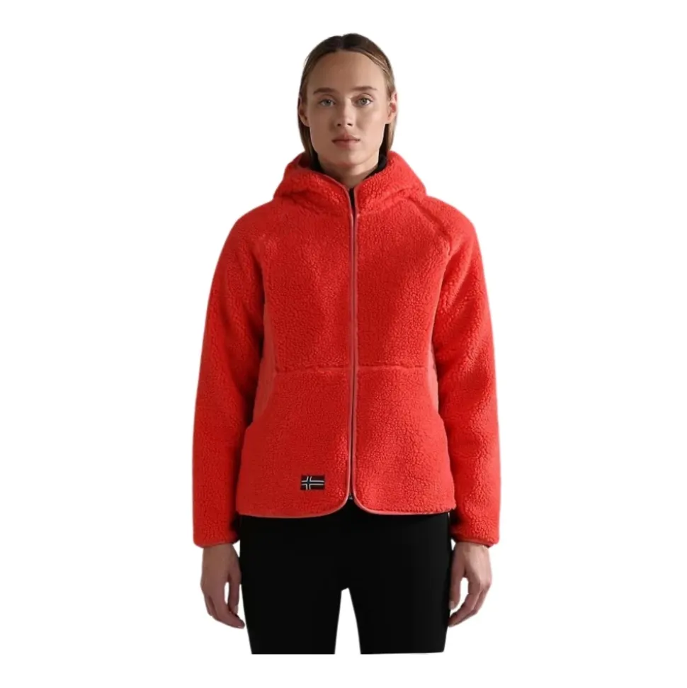 Sweat à Capuche en Polaire Rose Yupik avec Zip
