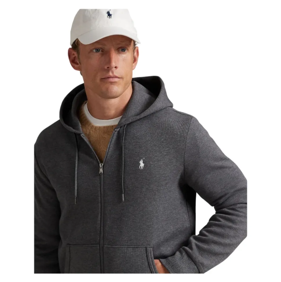 Sweat à capuche zippé en maille double