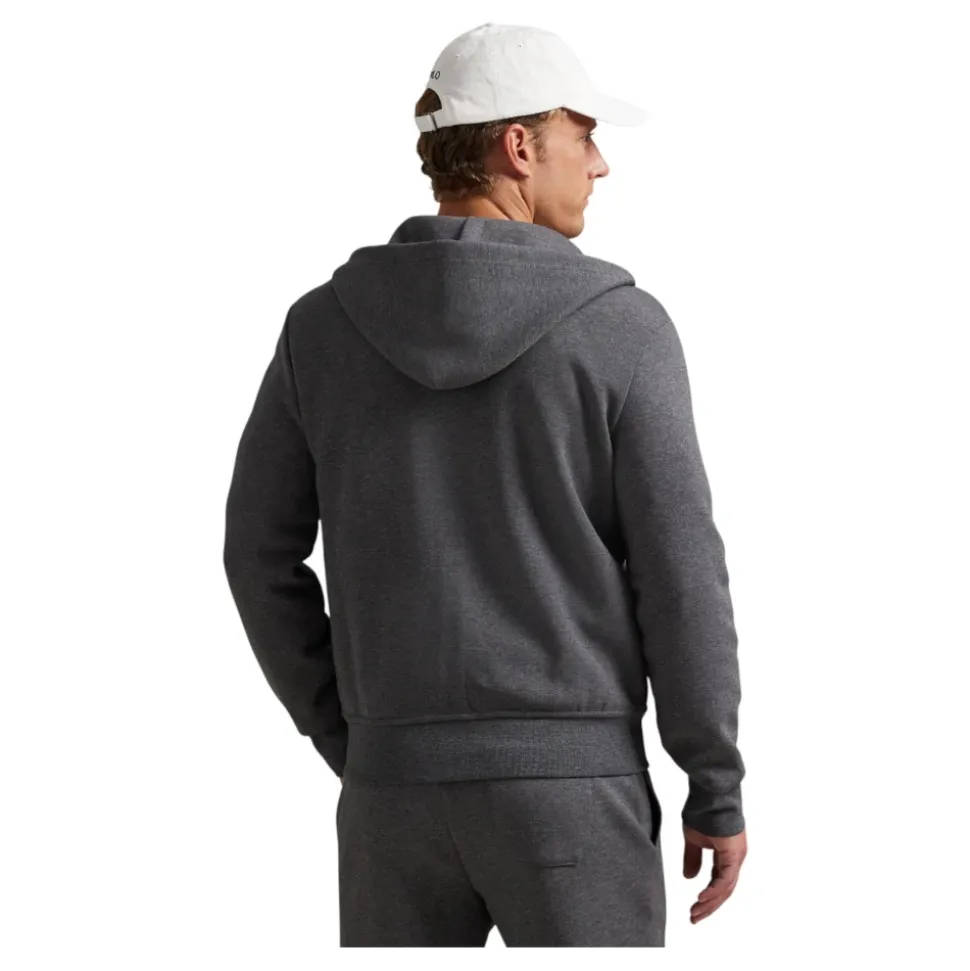 Sweat à capuche zippé en maille double