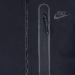 Sweat à capuche zippé en polaire technique Noir