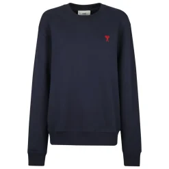 Sweat en coton avec logo rouge brodé