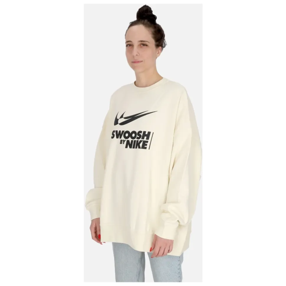 Sweatshirt à Col Rond avec Grand Logo