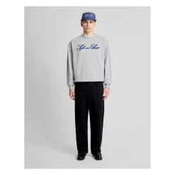 Sweatshirt à col rond avec logo Script