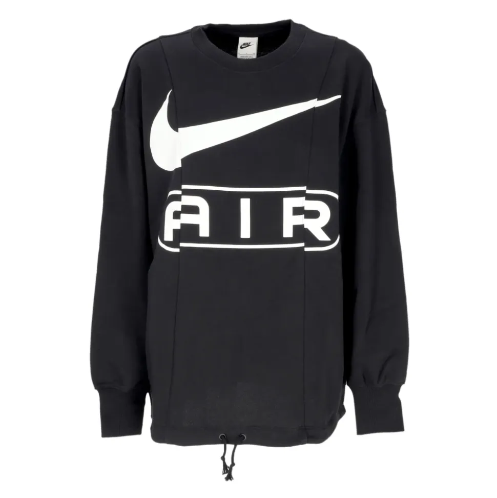 Sweatshirt Col Rond Noir/Blanc Femme
