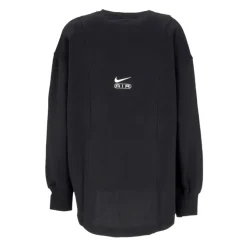 Sweatshirt Col Rond Noir/Blanc Femme