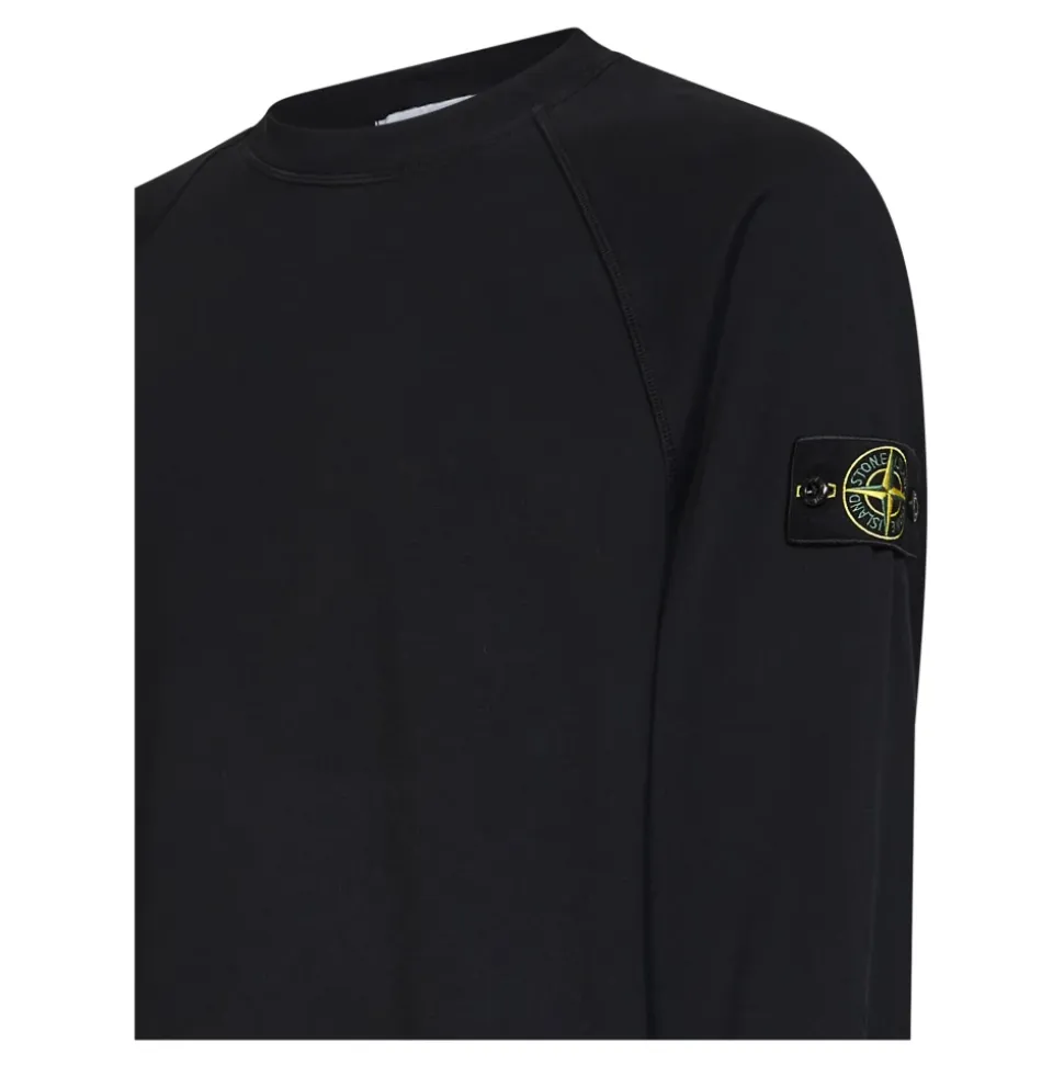 Sweatshirt à col rond teint en pièce
