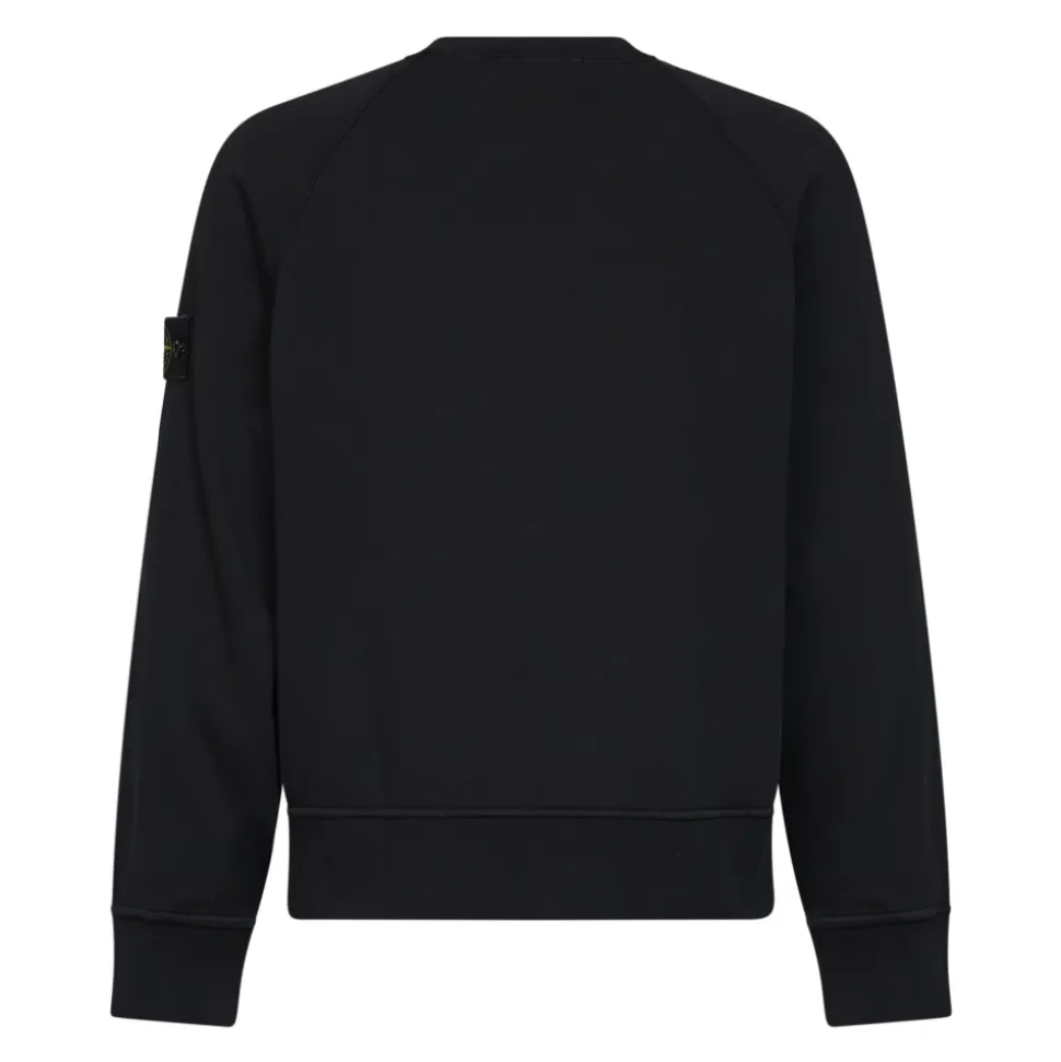 Sweatshirt à col rond teint en pièce