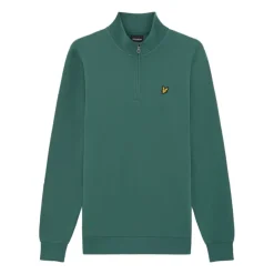 Sweatshirt en coton bouclé avec zip 1/4