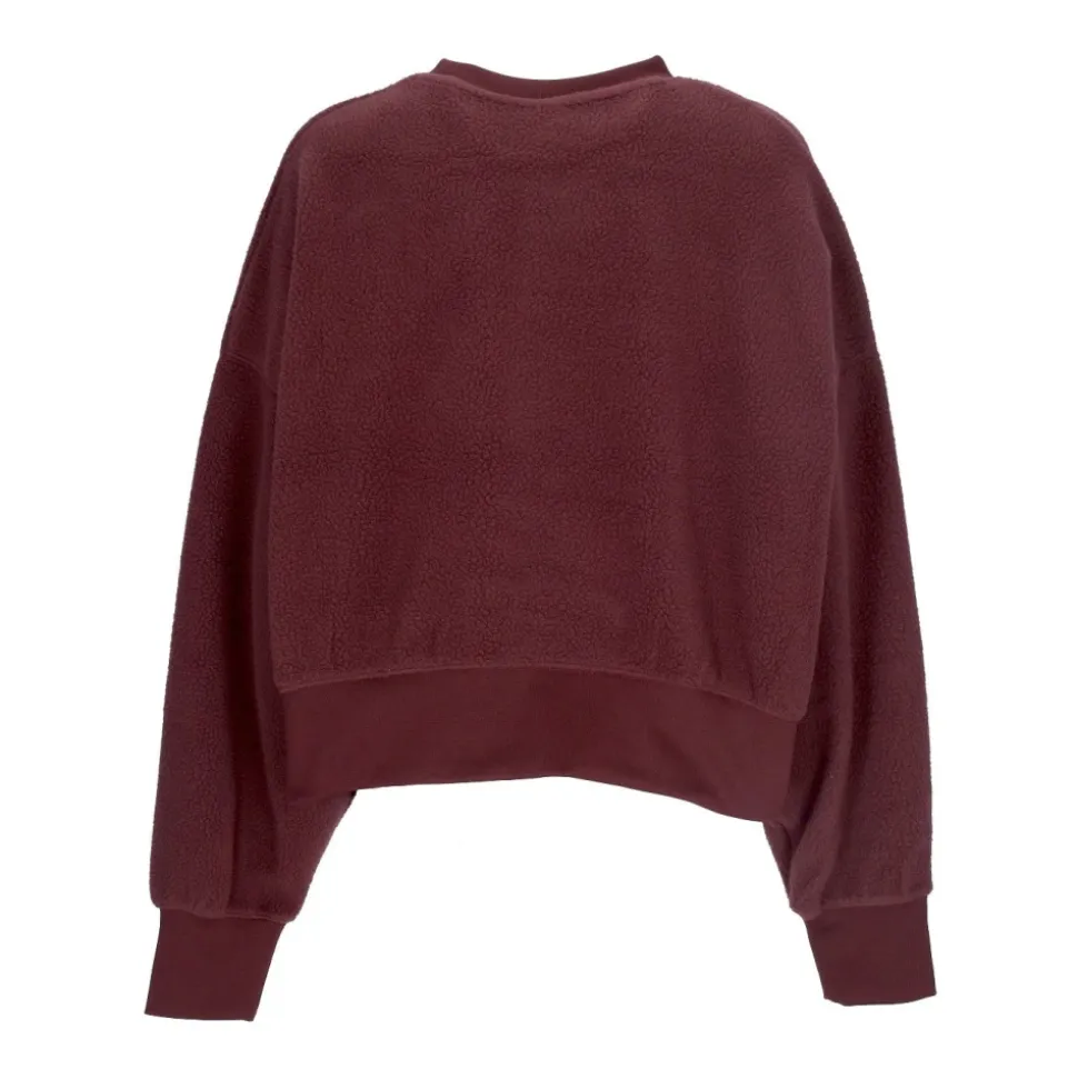 Sweat-shirt ras du cou court et moelleux Mod