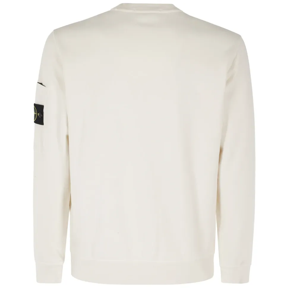 Sweat-shirt Ras du Cou en Molleton de Coton avec Poche Ripstop Coupe Classique