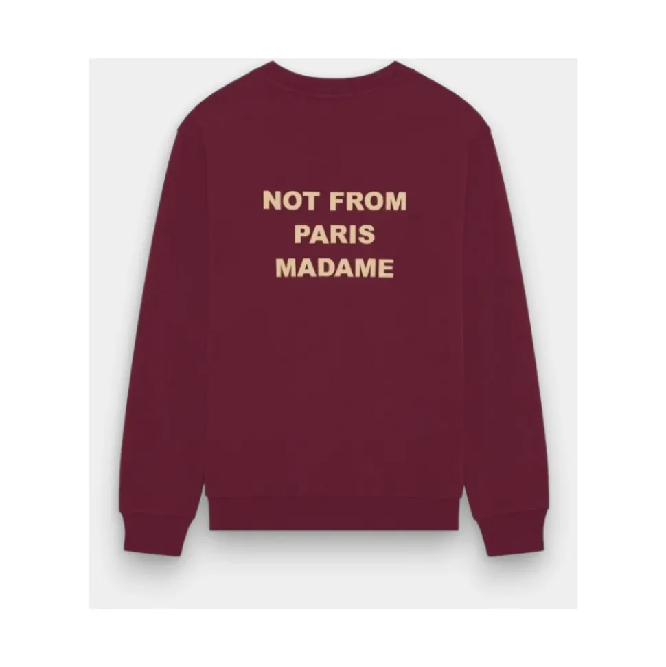 Sweatshirt Slogan Urbain en Vin