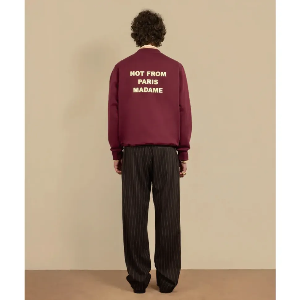 Sweatshirt Slogan Urbain en Vin