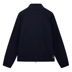Sweatshirt z dżerseju piqué z pełnym zamkiem błyskawicznym