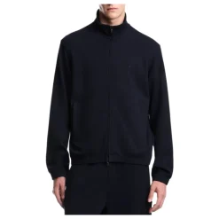 Sweatshirt z dżerseju piqué z pełnym zamkiem błyskawicznym