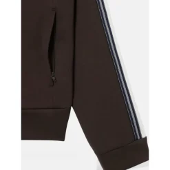 Sweatshirt zippé marron fabriqué en France