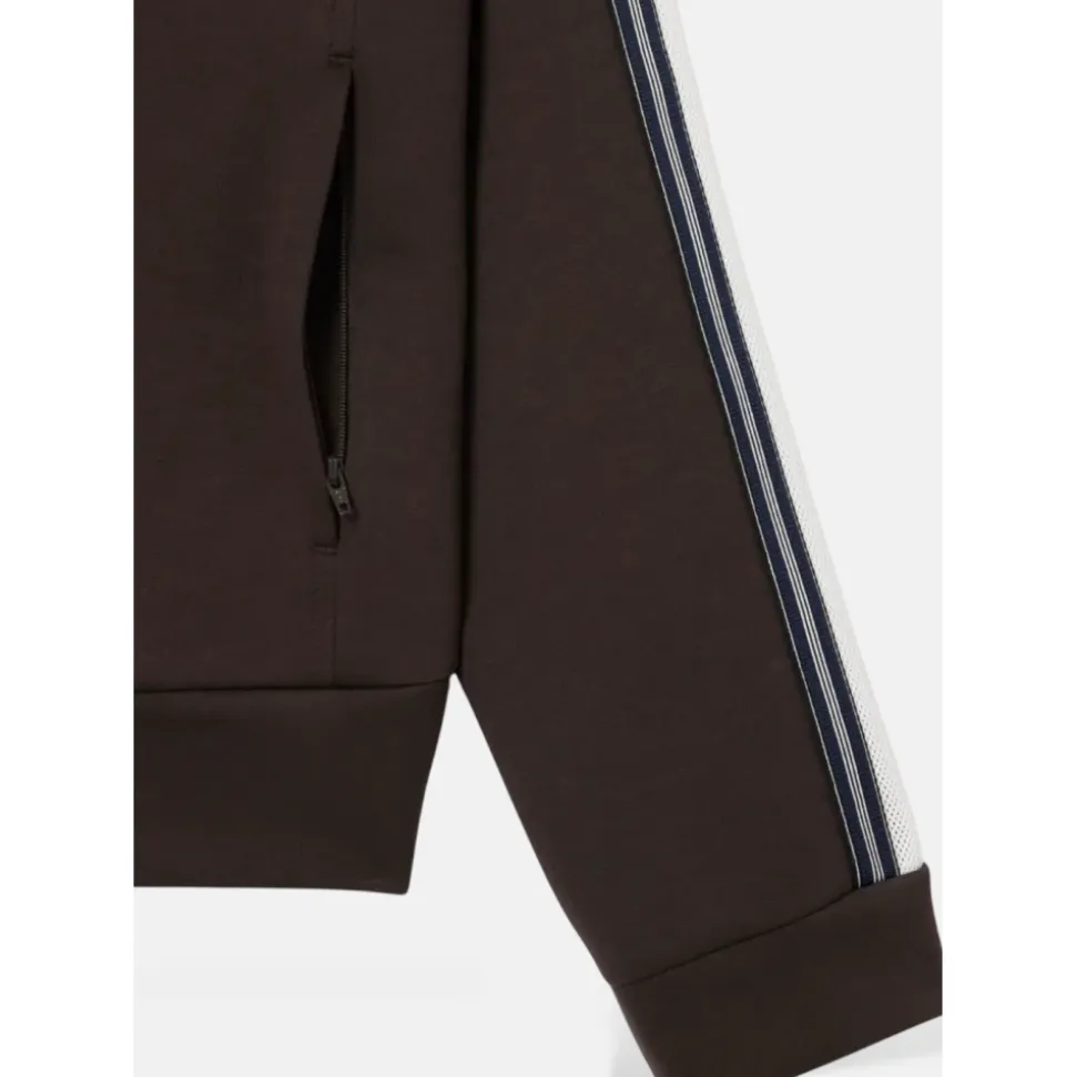 Sweatshirt zippé marron fabriqué en France