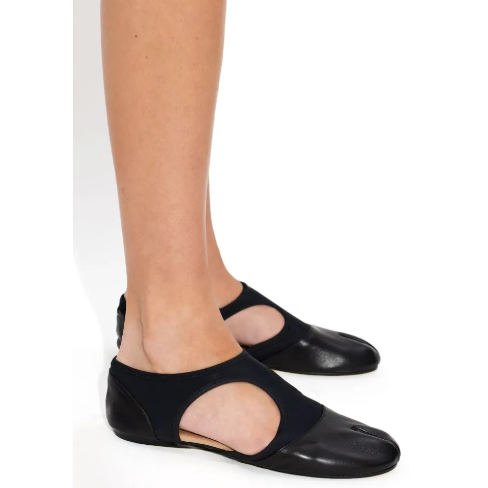 Tabi Ballerines en cuir de veau