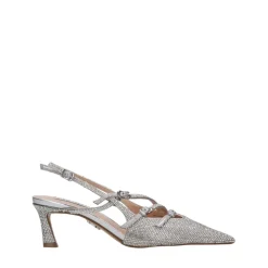 Talons Argentés Métalliques avec Strass