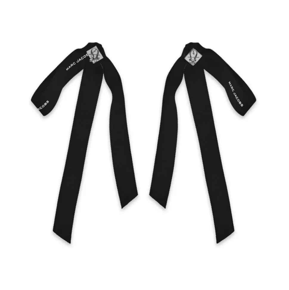The Ribbon logo-print grosgrain earrings
