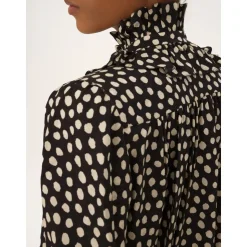 Tie-front Ruffled Blouse