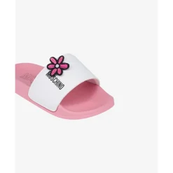 Tongs de piscine avec fleurs