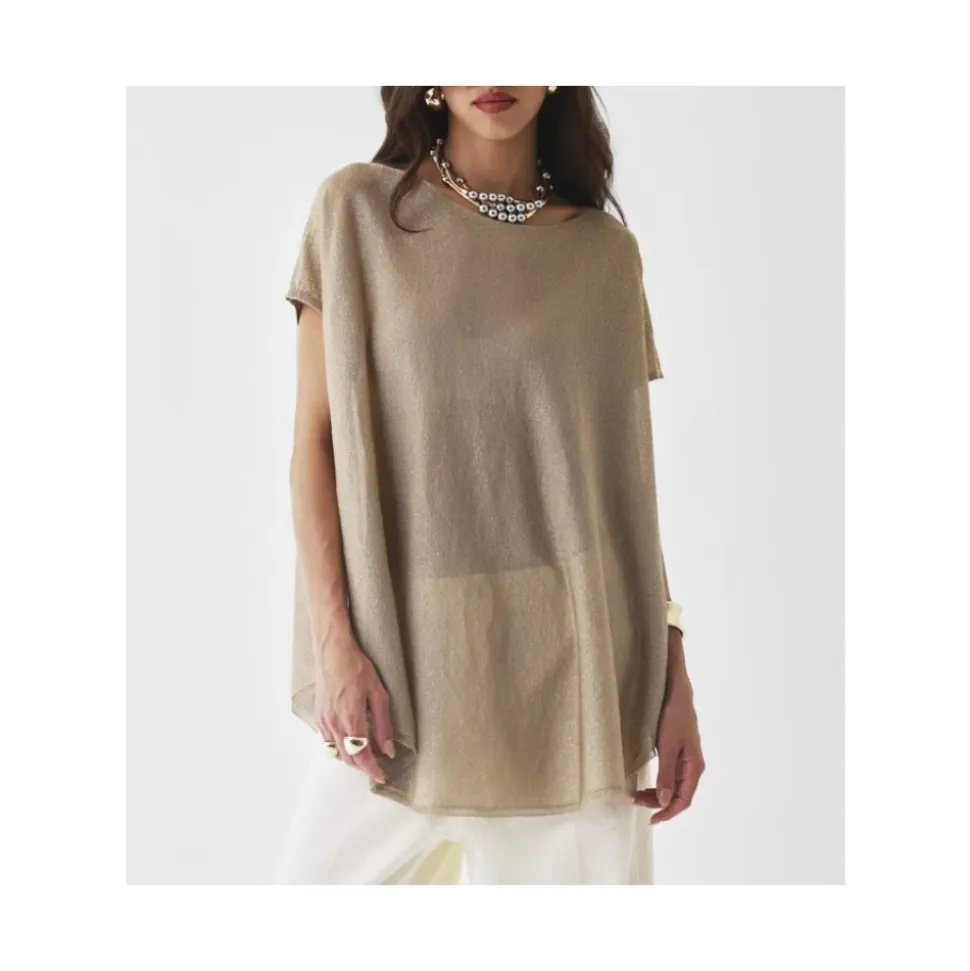 Top ample en lurex